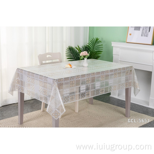 pvc printed plastic lace table cloth table cover